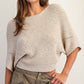 Sue Cropped Half Dolman Sleeve Sweater