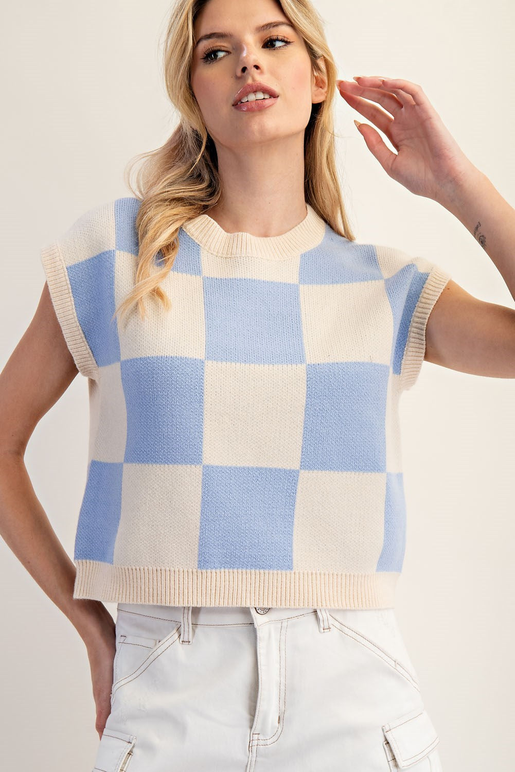 Kelsey Colorblock Sleeveless Sweater