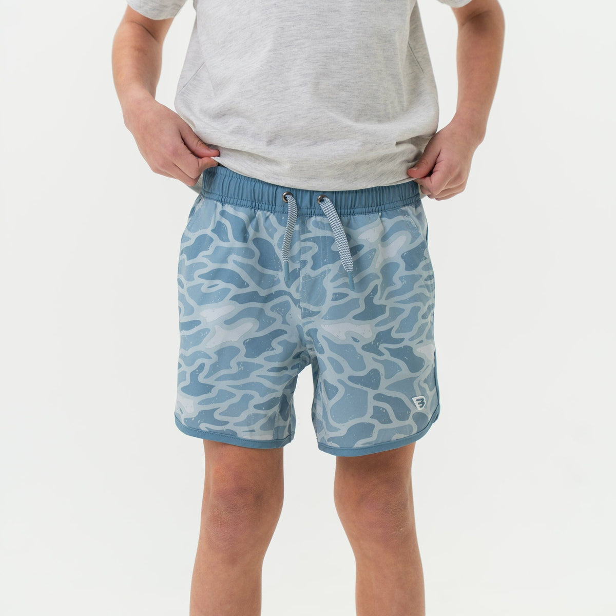 Burlebo Youth Seaside Camo Swim Trunks