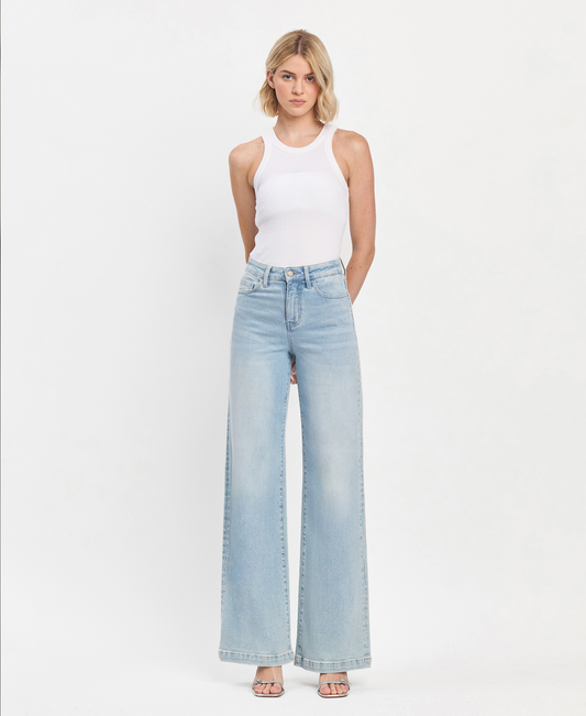 Lois High Rise Wide Leg Full Length Jeans