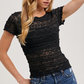 Lisa Sheer Ruffle Top