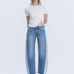 Star Light High Rise Two Toned Barrel Jeans