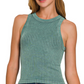 Debbie Ribbed Washed Seamless Tank