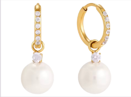 Maddie Pearl Huggie Hoops