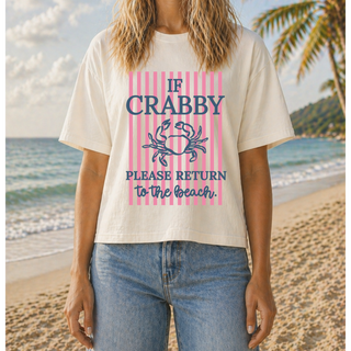 Crabby Comfort Colors Cropped Tee