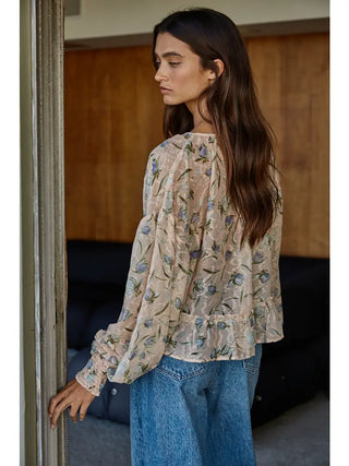Thea Sheer Floral Top