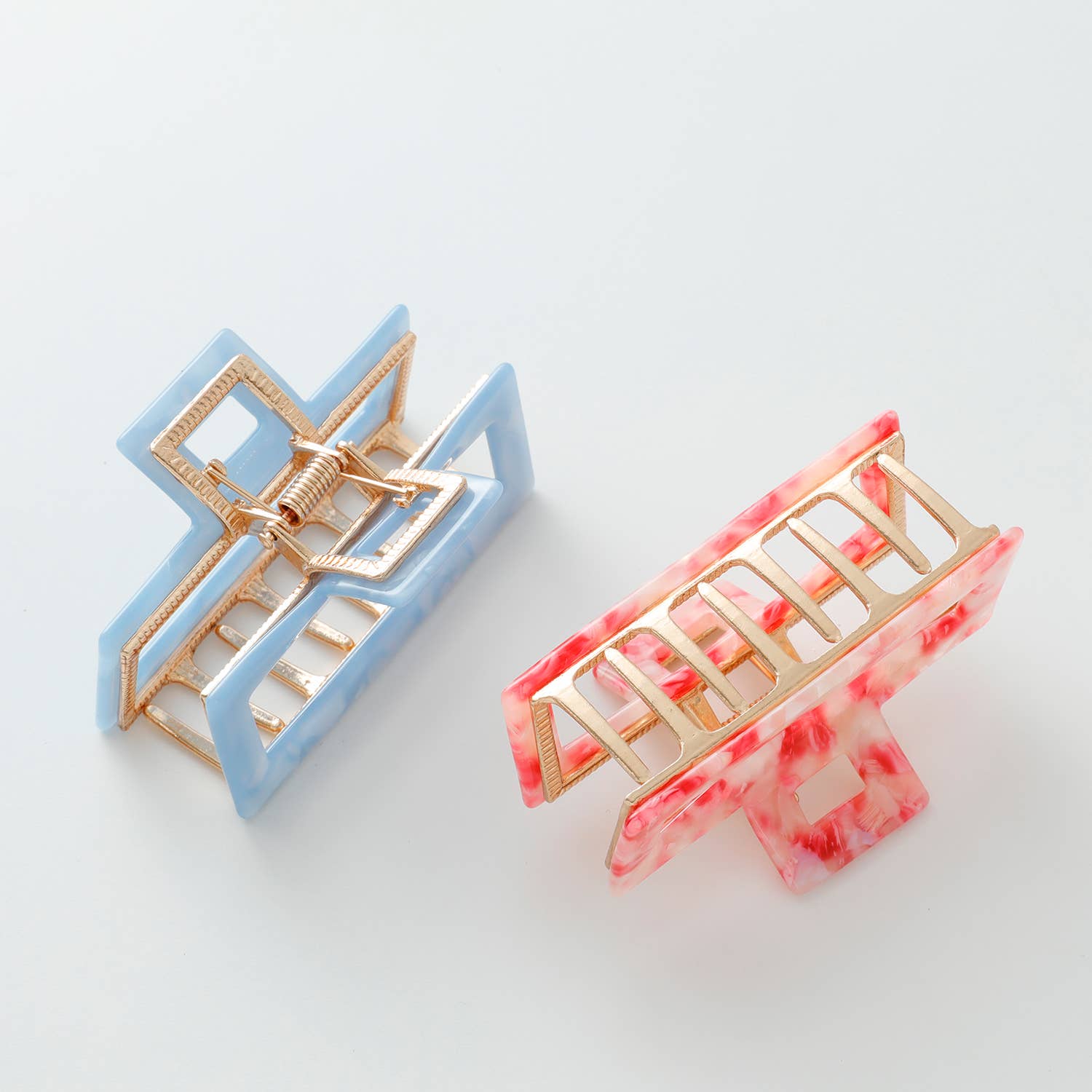 Isla | Medium Hollow Rectangle Metal Claw Clip