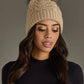 Taupe Cable Knit Pom Hat