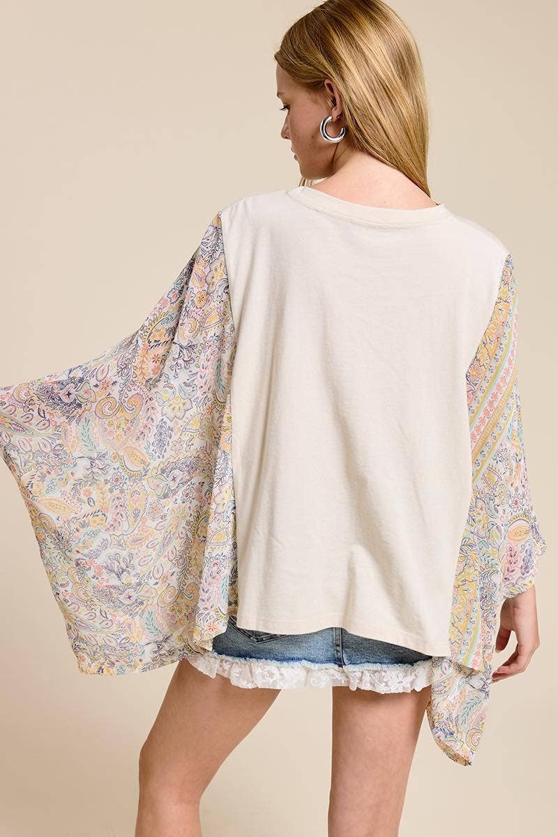 Free Bird Boho Poncho Top