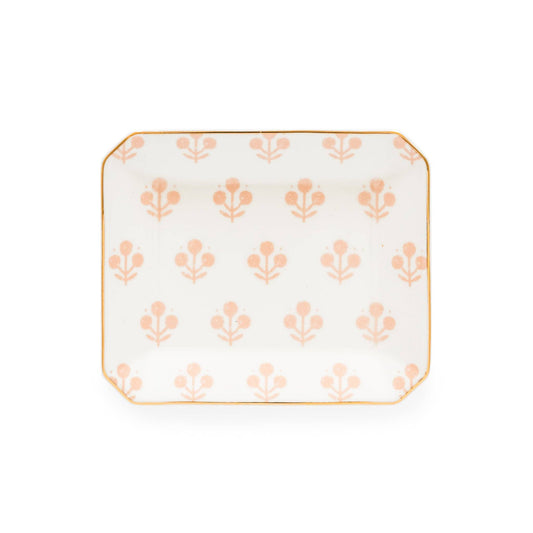 Small Trinket Tray, Rose Floral
