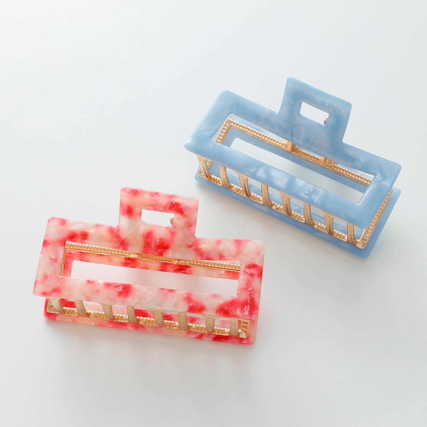 Isla | Medium Hollow Rectangle Metal Claw Clip