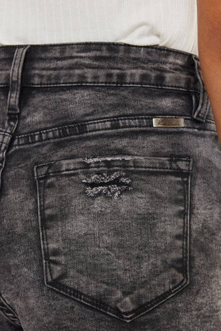 Ace Black Denim Shorts