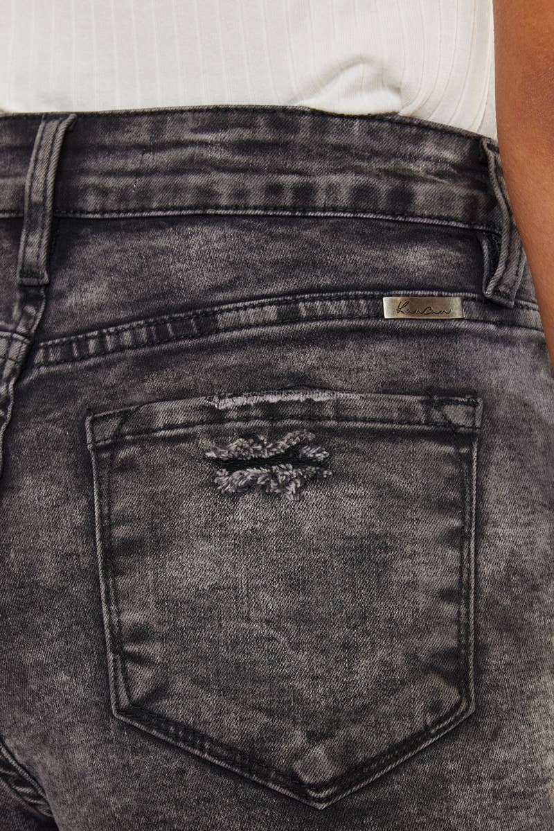 Ace Black Denim Shorts