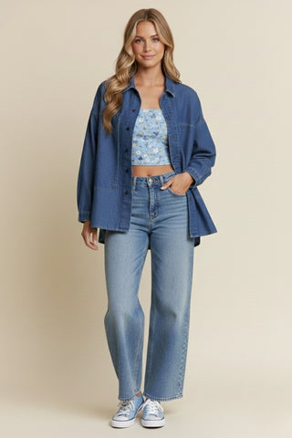 Anna Lightweight Denim Button Up