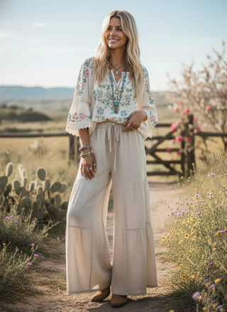 Callie Tiered Palazzo Pants