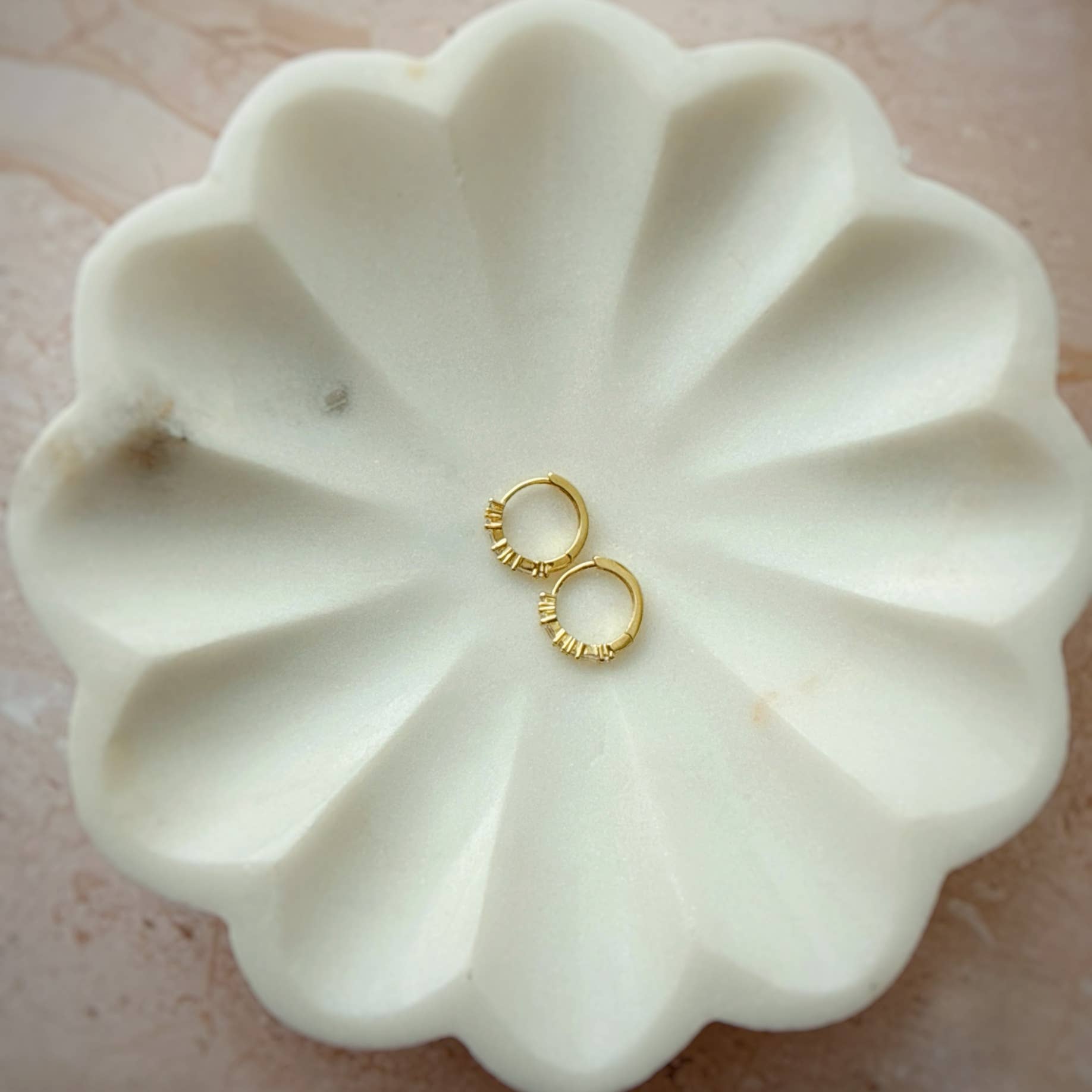 Petite Baguette Huggie Hoops