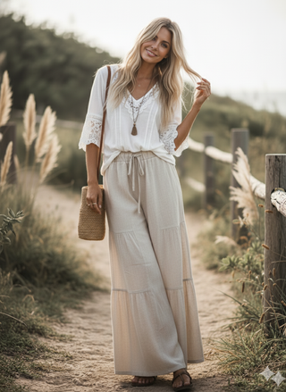 Callie Tiered Palazzo Pants