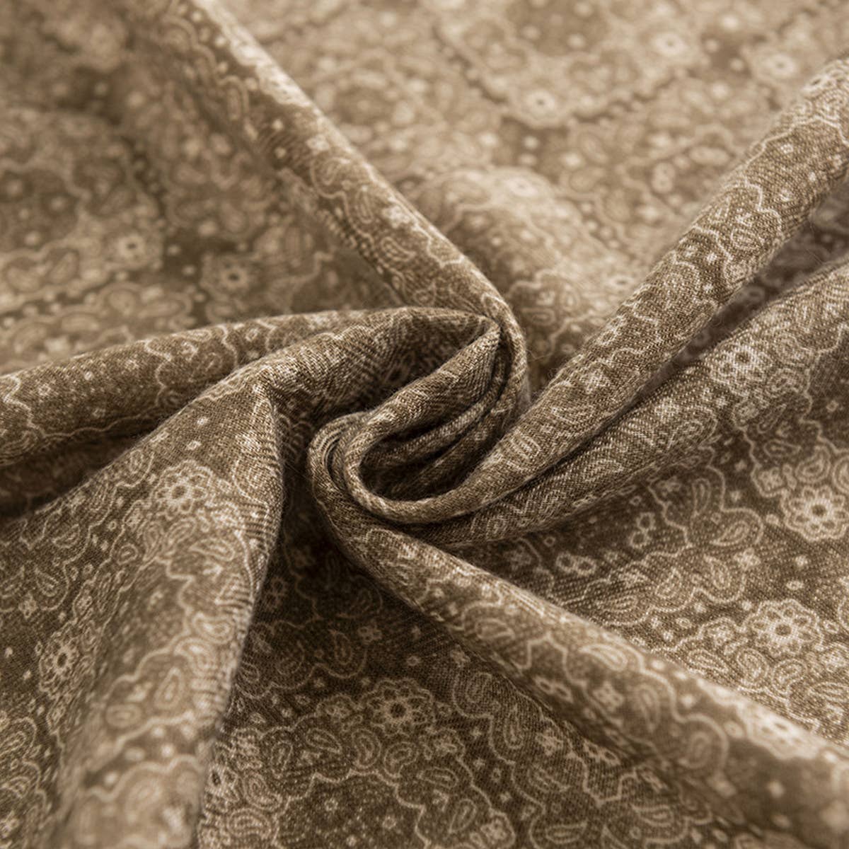 Vintage Houndstooth Print Satin Square Scarf