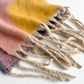 Geometric Fringe Wool Scarf