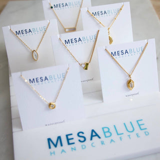 Zircon Geometric Nugget Necklace - Waterproof