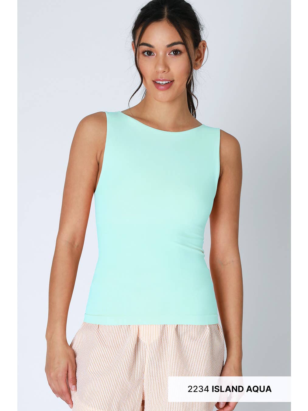 Gianna Clean Boat Neck Tank Top