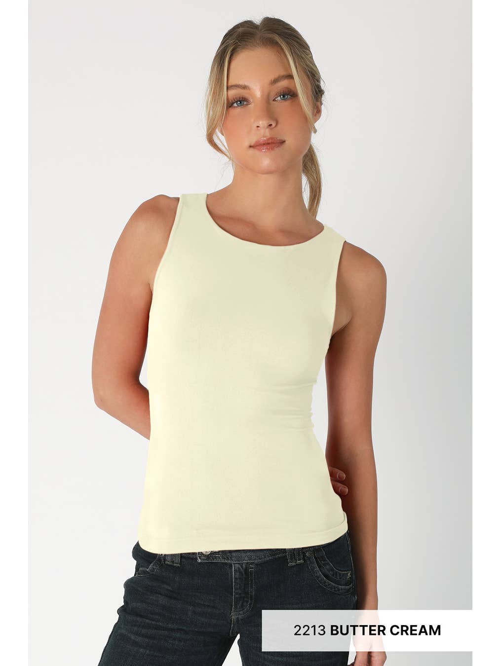 Gianna Clean Boat Neck Tank Top
