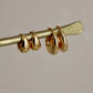 AMALFI CHUNKY HOOPS - GOLD PLATE