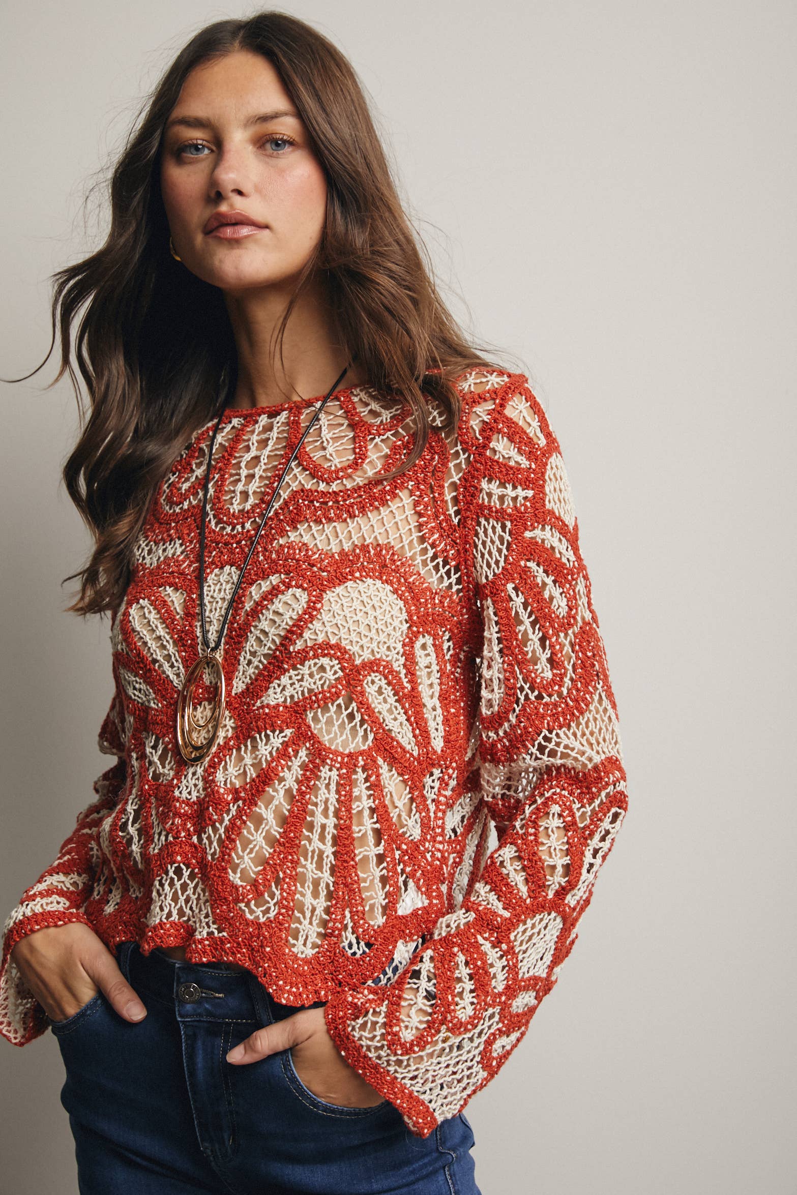 Jody Floral Crochet Top