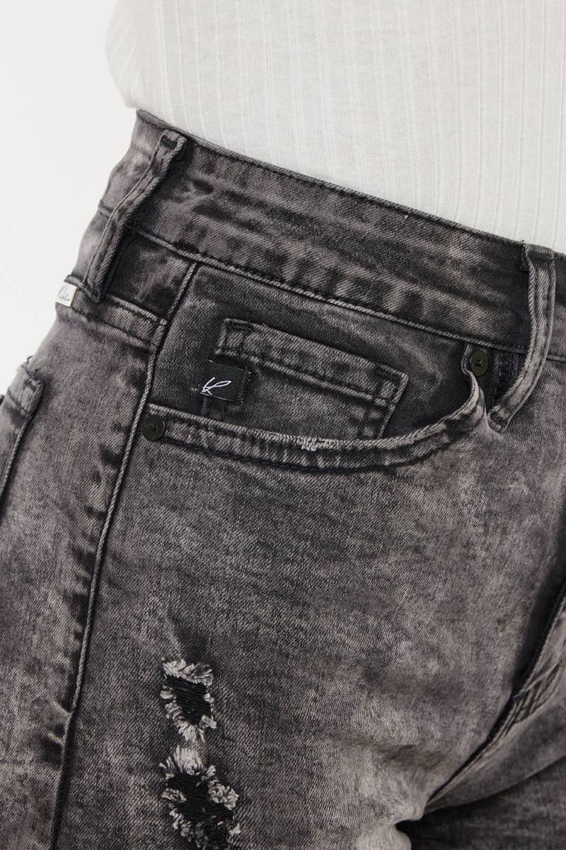 Ace Black Denim Shorts