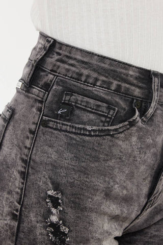 Ace Black Denim Shorts