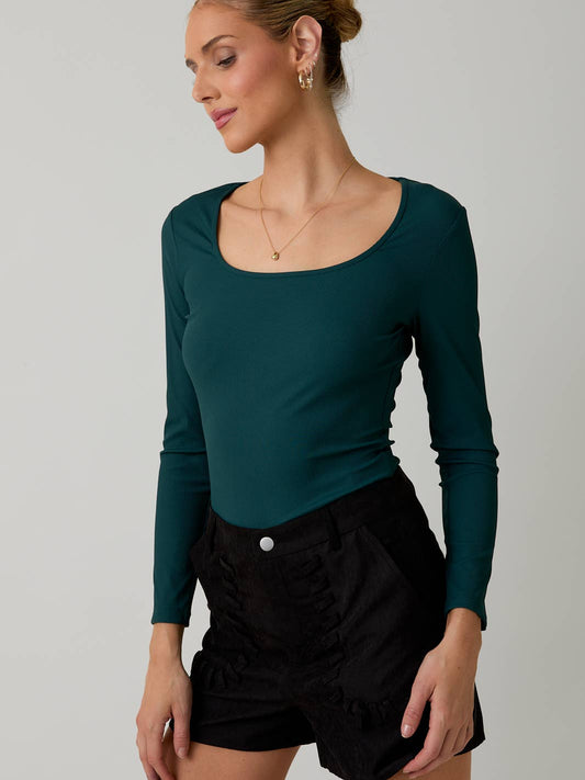 Abigail Scooped Neck Body Suit