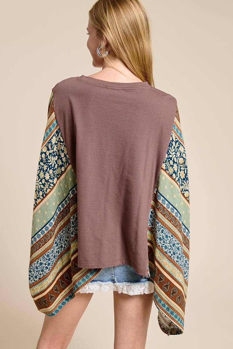 Free Bird Boho Poncho Top