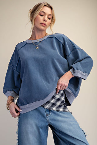 Mila Washed Knit Pullover