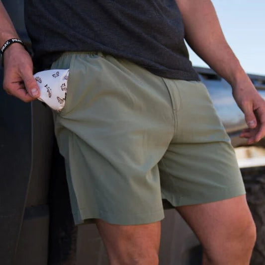 Burlebo Everyday Short - Light Sage (7in Inseam)