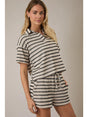Oat/Black Stripes