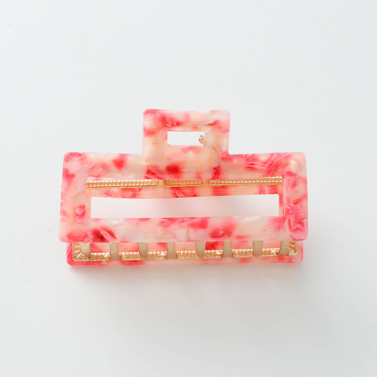 Isla | Medium Hollow Rectangle Metal Claw Clip