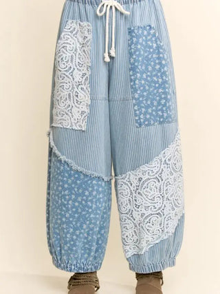 Georgia Denim Patchwork Pants