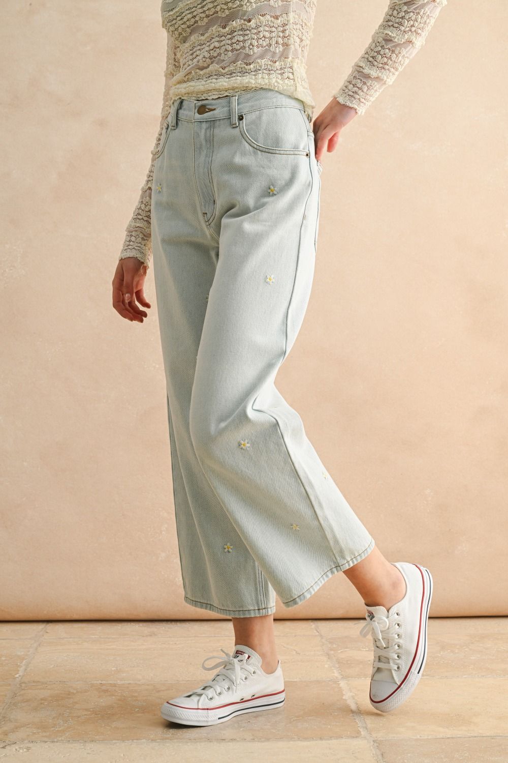 Daisy Embroidered Jeans