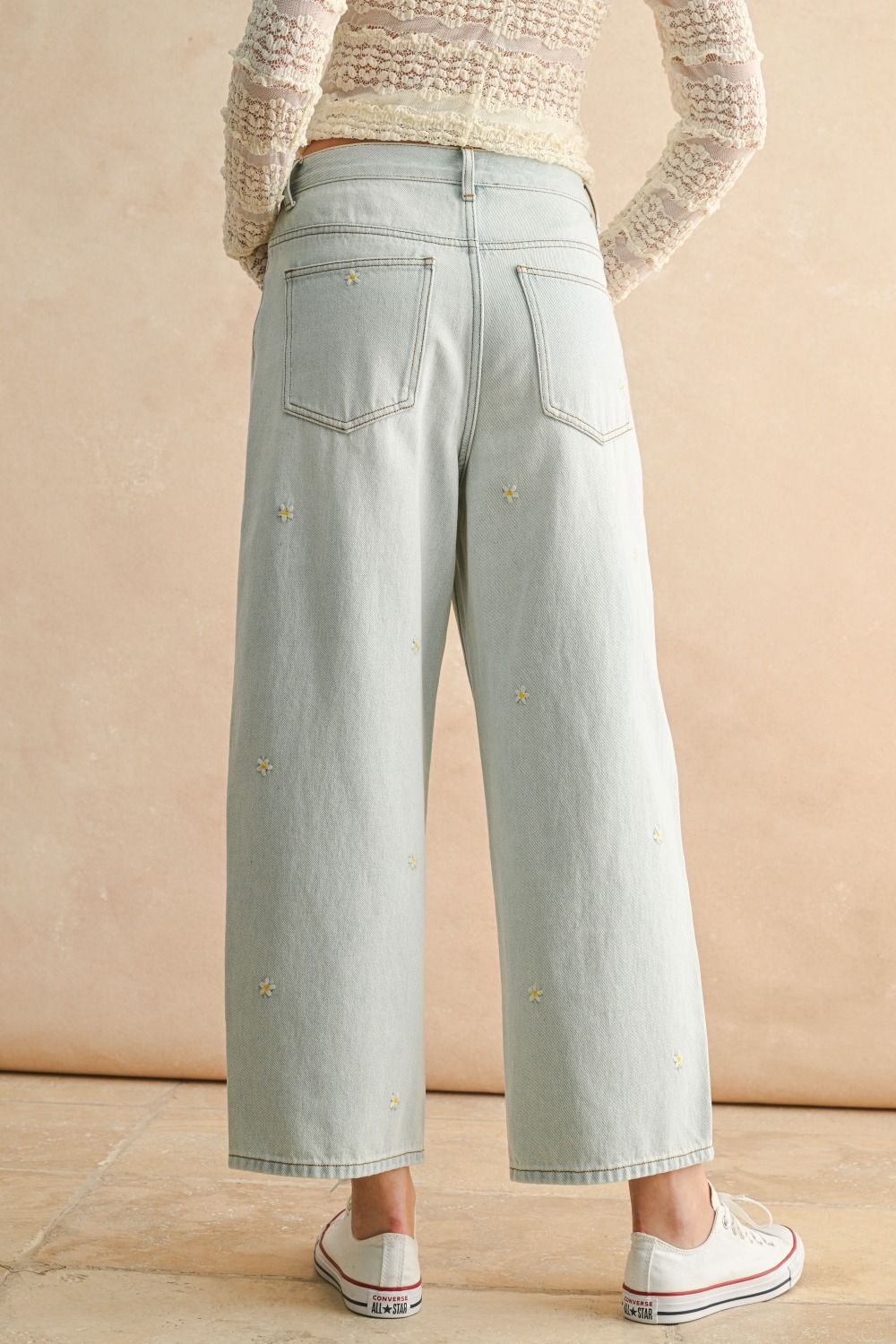 Daisy Embroidered Jeans