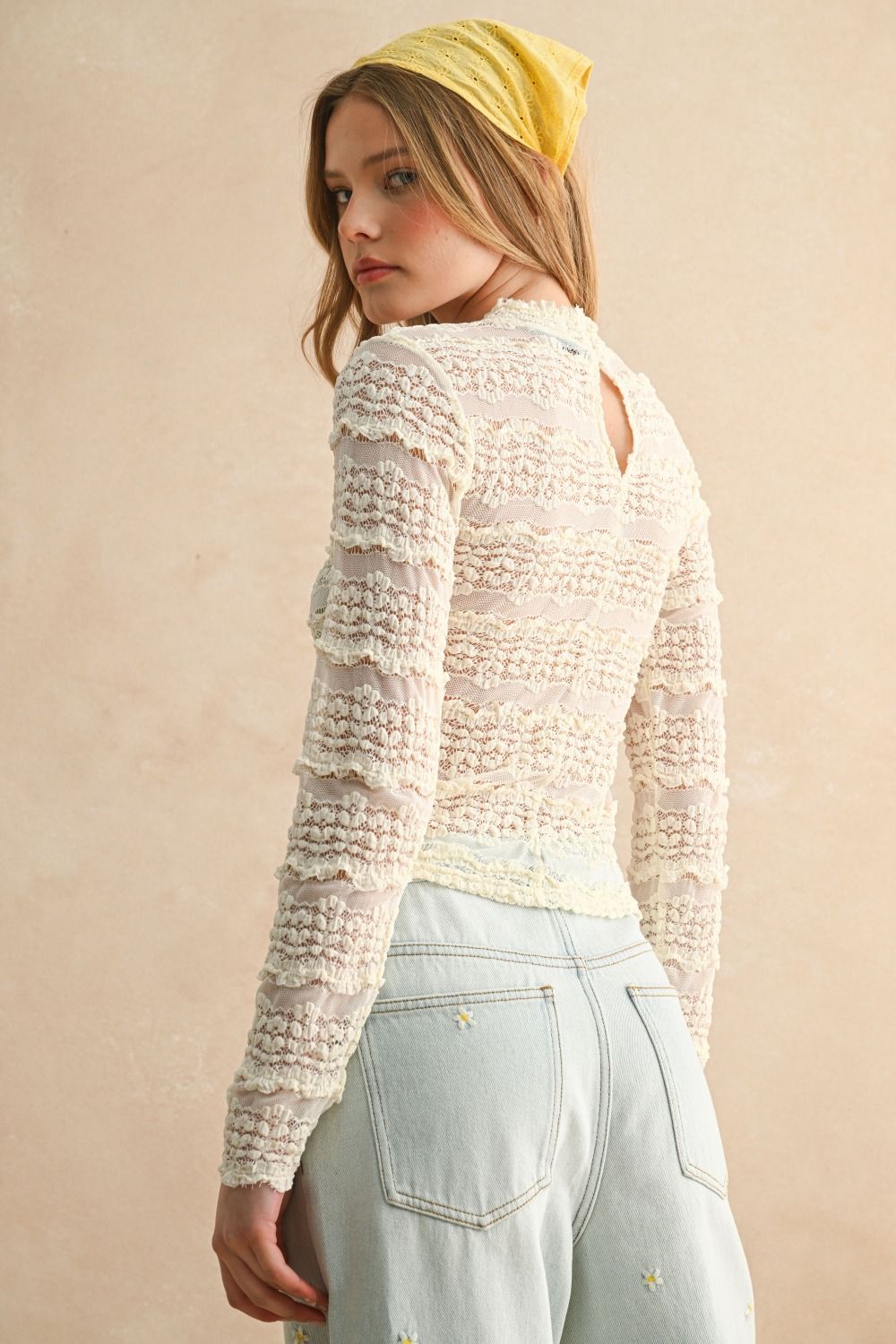 Kimberly Lace Textured Blouse